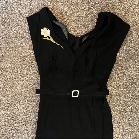 Bombshell Vintage Stop Staring Pencil skirt Paris Dress M 6 Dita Pinup 50ies - Picture 8 of 11